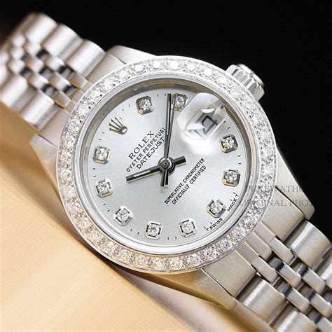 silver rolex for women|rolex silver watches for women.